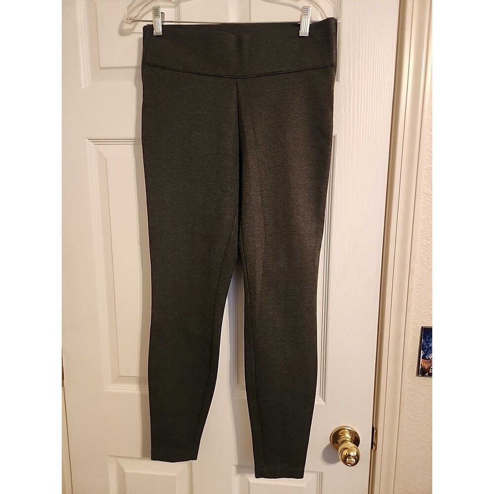 Old Navy Women's Size M Gray Leggings Side Zip Zipper Pants Comfort Stretch
